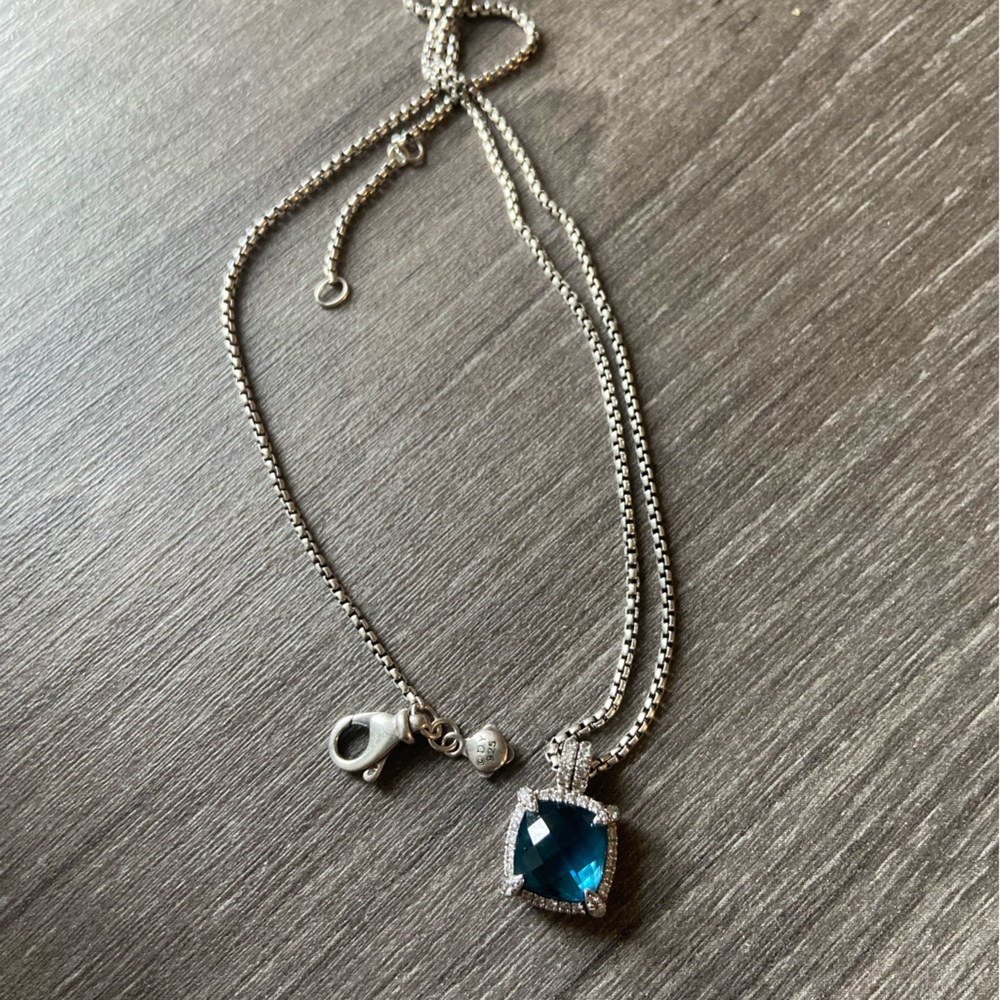 David Yurman Hampton Blue Chatelaine Necklace